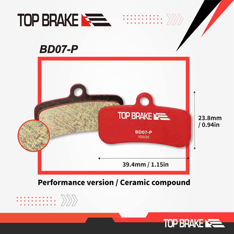 Top Brake وسادات فرامل ديسك للدراجات الهوائية TOP BRAKE لشيمانو سانت BR-M810 زيه M640 M9120، ديور XT BR-M8020، M8120، M6120، BR-MT420، MT510، MT520 تيكترو HD M745 735 725 750 TRP، SL، سلايت T4، G-Spec Quadiem - Image 5